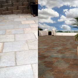 Installing outdoor tile